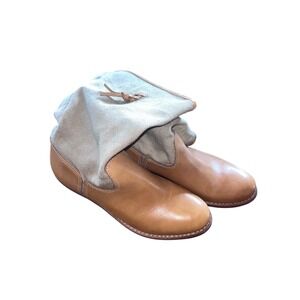 Matisse Coachella Leather Canvas Ankle Booties Tan Beige Cute Comfy Casual Shoes